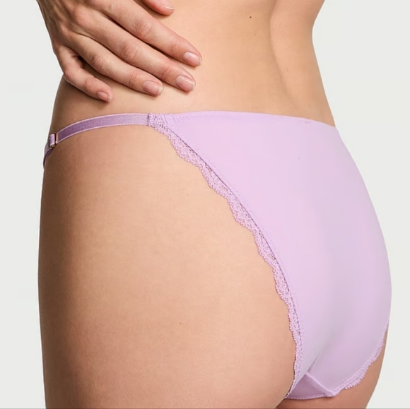 NWT Dream Angels Lace-Trim Bow Adjustable String Bikini Panty Victoria's Secret‎ - Picture 2 of 3